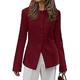 BTFBM Blazers for Women Business Casual Open Front Long Sleeve Button Work Office Suit Jackets Dressy Blazer Pockets