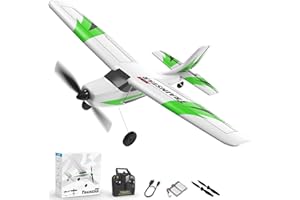 VOLANTEXRC RC Plane Trainer 3CH Remote Control Airplane with Prop Saver, 6-Axis Gyro Stabilizer & 3 Modes to Fly, Hobby Radio Controlled Aircraft RTF for Beginners, Adults (400mm,Green)