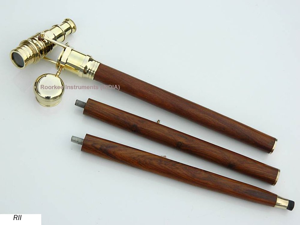 Walking Cane Telescope Harwood Folding Walking Stick