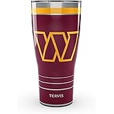 Tervis Traveler NFL Washington Commanders - MVP Triple Insulated Tumbler Travel Cup Keeps Drinks Cold & Hot, 30oz, Stainless Steel
