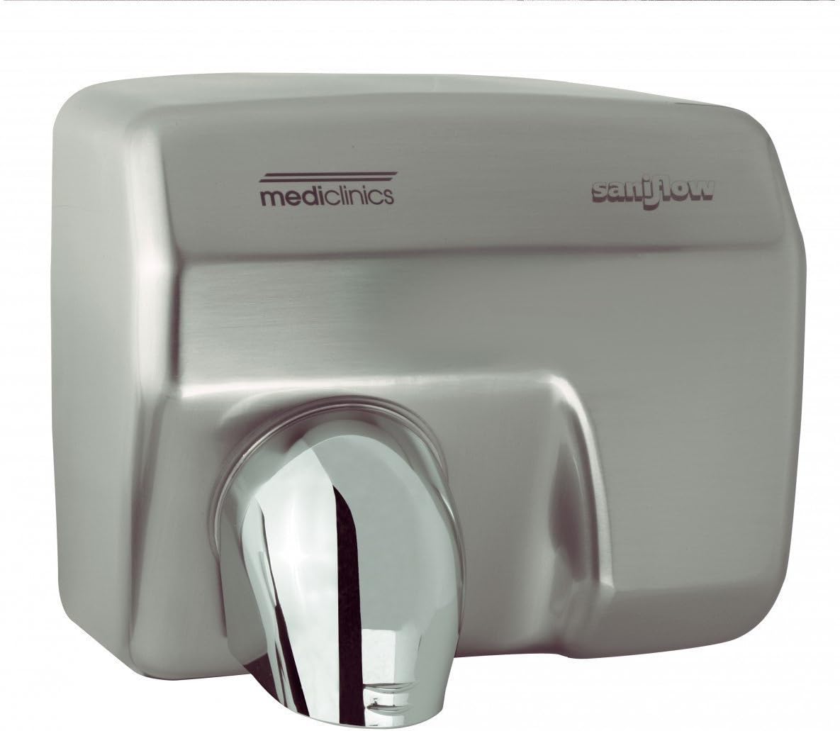 E88ACS SANIFLOW HAND DRYER Automatic Brushed Satin plated cover