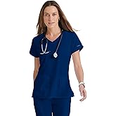BARCO Grey's Anatomy Scrubs - Cora Scrub Top for Women, Crossover V-Neck, Fitted Back Super-Soft Women's Scrub Top