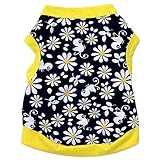 Small Dog Shirt, Voberry® Fashion Summer Pet Dog Girls Flowers T-shirt (M, Yellow)