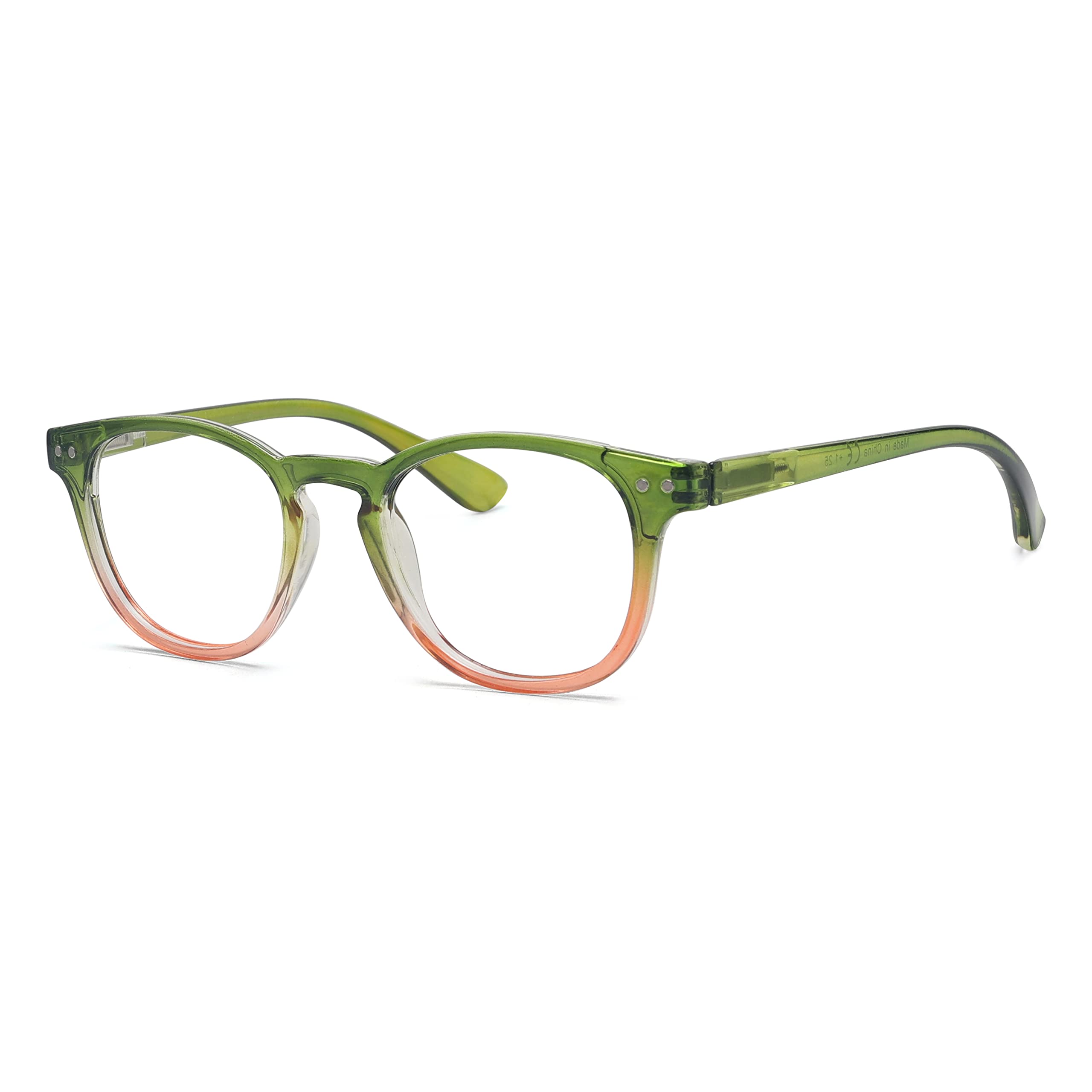 Eyekepper Fashion Readers Womens Reading Glasses (Green-Pink Frame, +2.75) — image 1