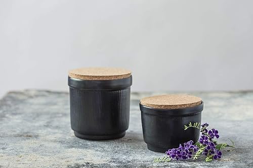 Amazon Com Black Glazed Handmade Natural Clay Ceramic Canister
