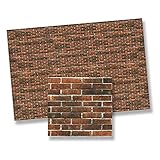 World Model Dollhouse Minaiture 1:24 Scale Antique Brick Wall Sheet