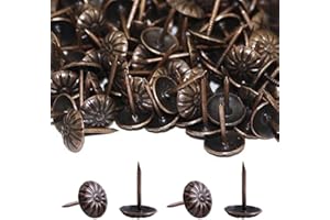 500Pcs Upholstery Tacks, BetterJonny Decorative Furniture Nails Pins Red Metal Thumb Tacks for Upholstered Furniture Cork Boa