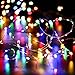 Icicle Solar Fairy Lights, 33ft 100LED Light Sensor Control Flexible Copper Wire Waterproof Decorative Light for Garden, Lawn, Pergola, Backyard, Gazebo, Porch, Holiday Decorations (Multicolored)
