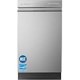 COMFEE' 18 Inch Built-in Dishwasher, Energy Star &amp; NSF, Stainless Steel Tub | 8 Place Settings, 6 Washing Cycles, Heated Dry &amp; Adjustable Top Rack, 52dB Quiet for Apartments, Small Kitchens, Silver