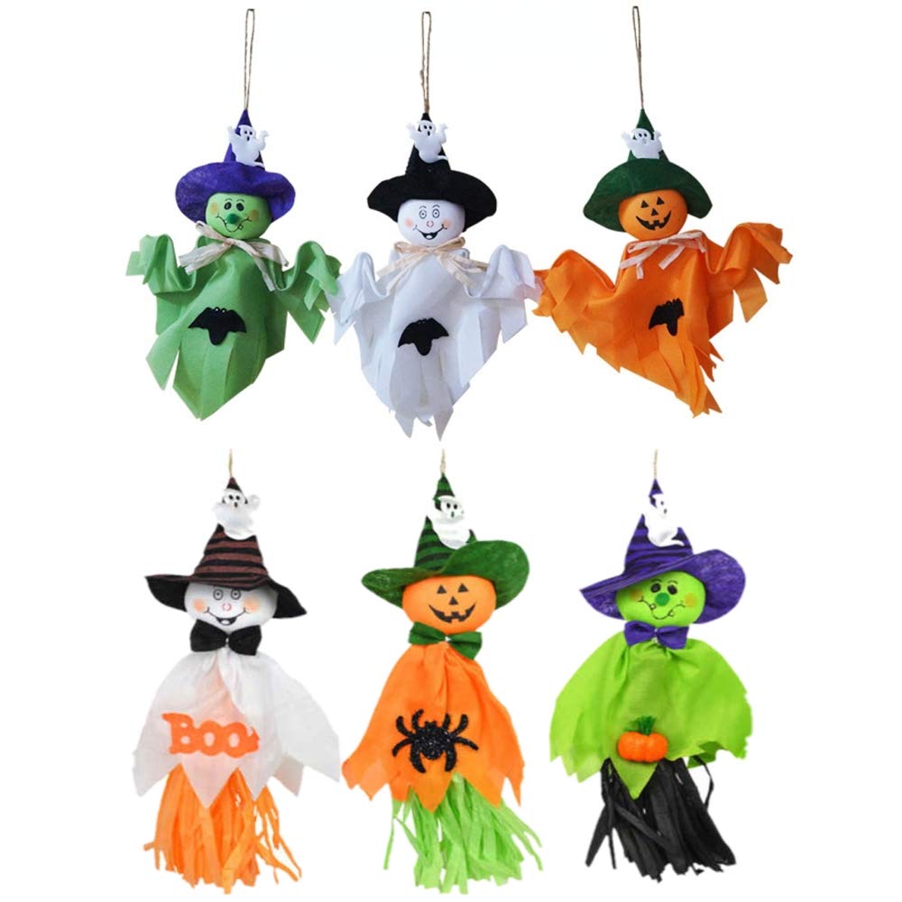 6 Pieces Halloween Decoration Hanging Ghost, Pumpkin Ghost...