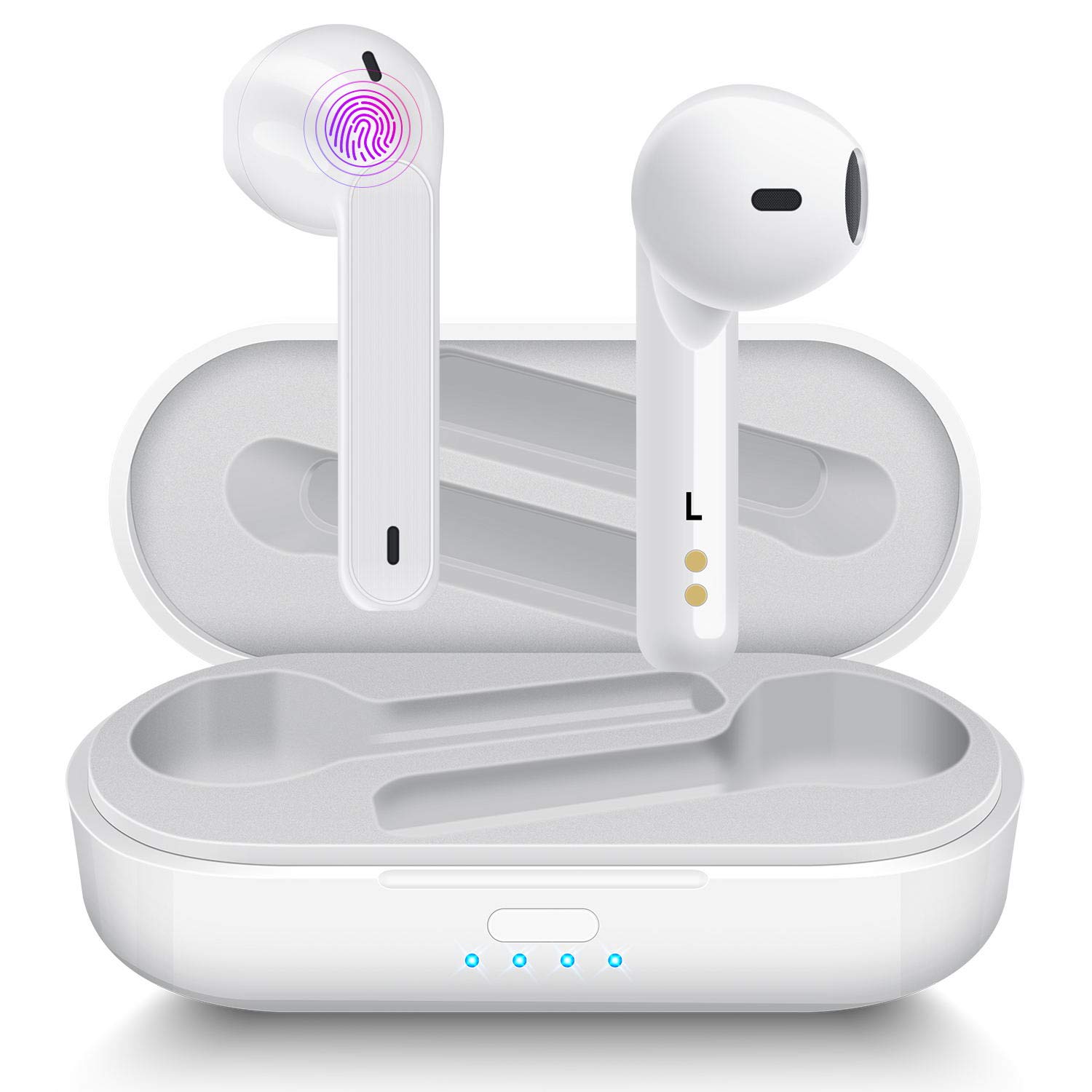 Wireless Headphones Aoslen Bluetooth Headphones In Ear 5 0 Wireless Earbuds Touch Control Wireless Earphones With Microphone Power Display Charging Case For Ios Android Samsung Huawei Htc Buy Online In Oman At Oman Desertcart Com Productid