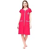 Brighton Robes La Serren Women's Terry Cotton Zipper Front Short Sleeve ...