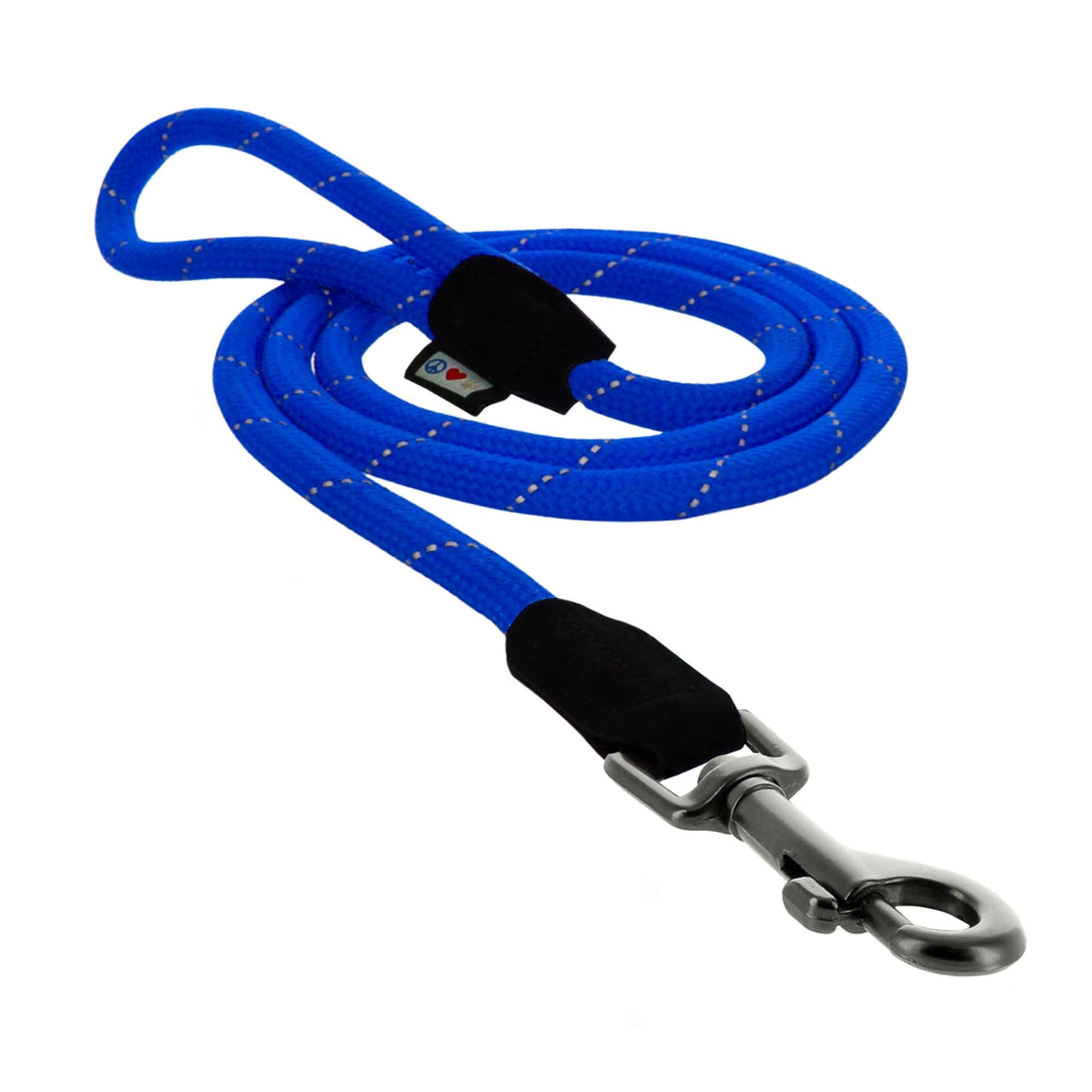 Pawtitas 1.8 M Training Dog Lead Durable Small Rope Lead for Dogs Premium Quality Heavy Duty Rope Lead Strong and Comfortable - Blue Puppy Lead