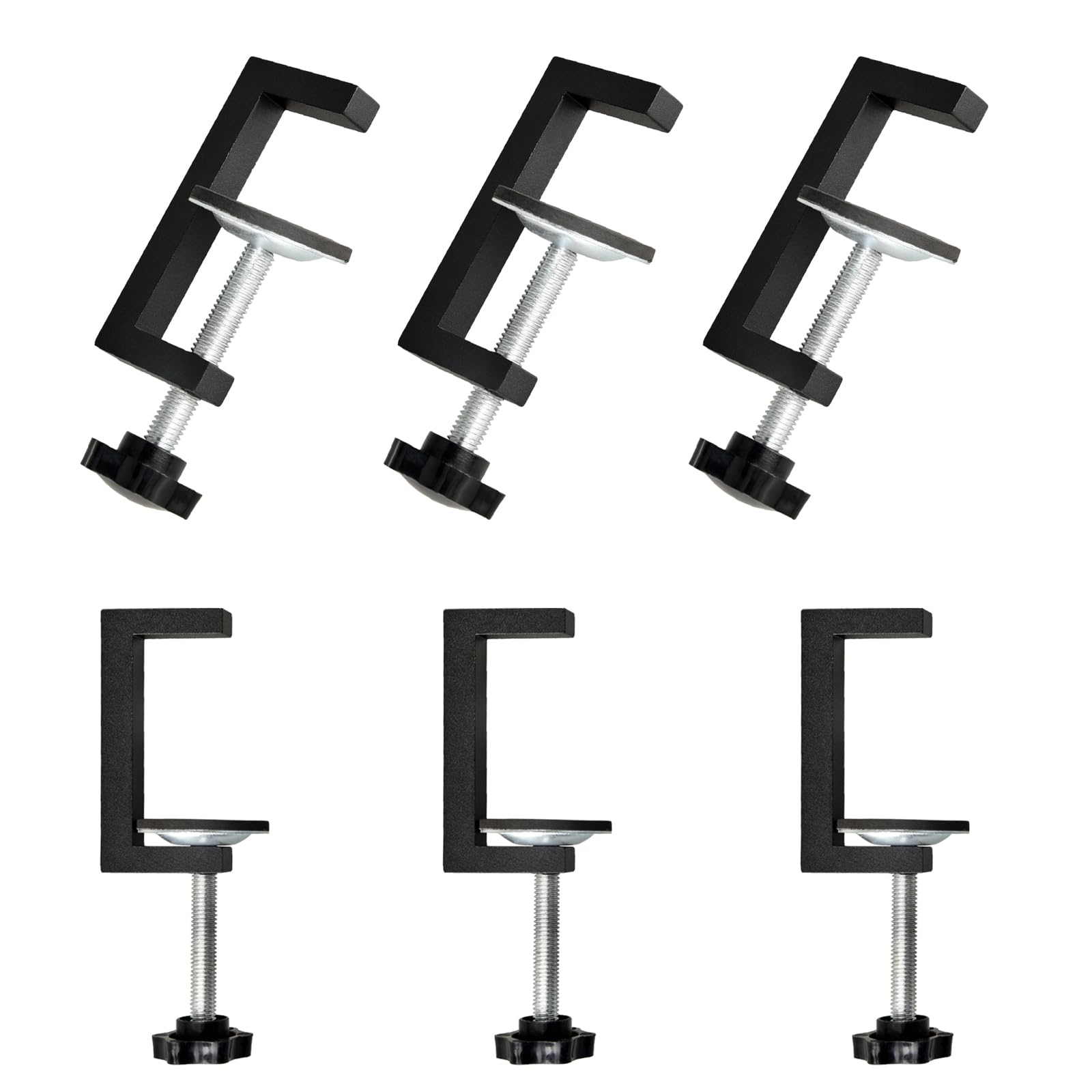 NS Juvyig G Clamps for Woodwork, Adjustable Screw Small Universal Table Clamps, Mini Bar Clamp for Carpentry DIY Projects (6pcs)