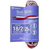 Southwire 64267101 Red/White Bell Wire, 25ft