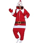 Wishliker Unisex Adult Onesie Pajamas Animal Onesies Women Men Christmas Halloween Cosplay Costume Sleepwear