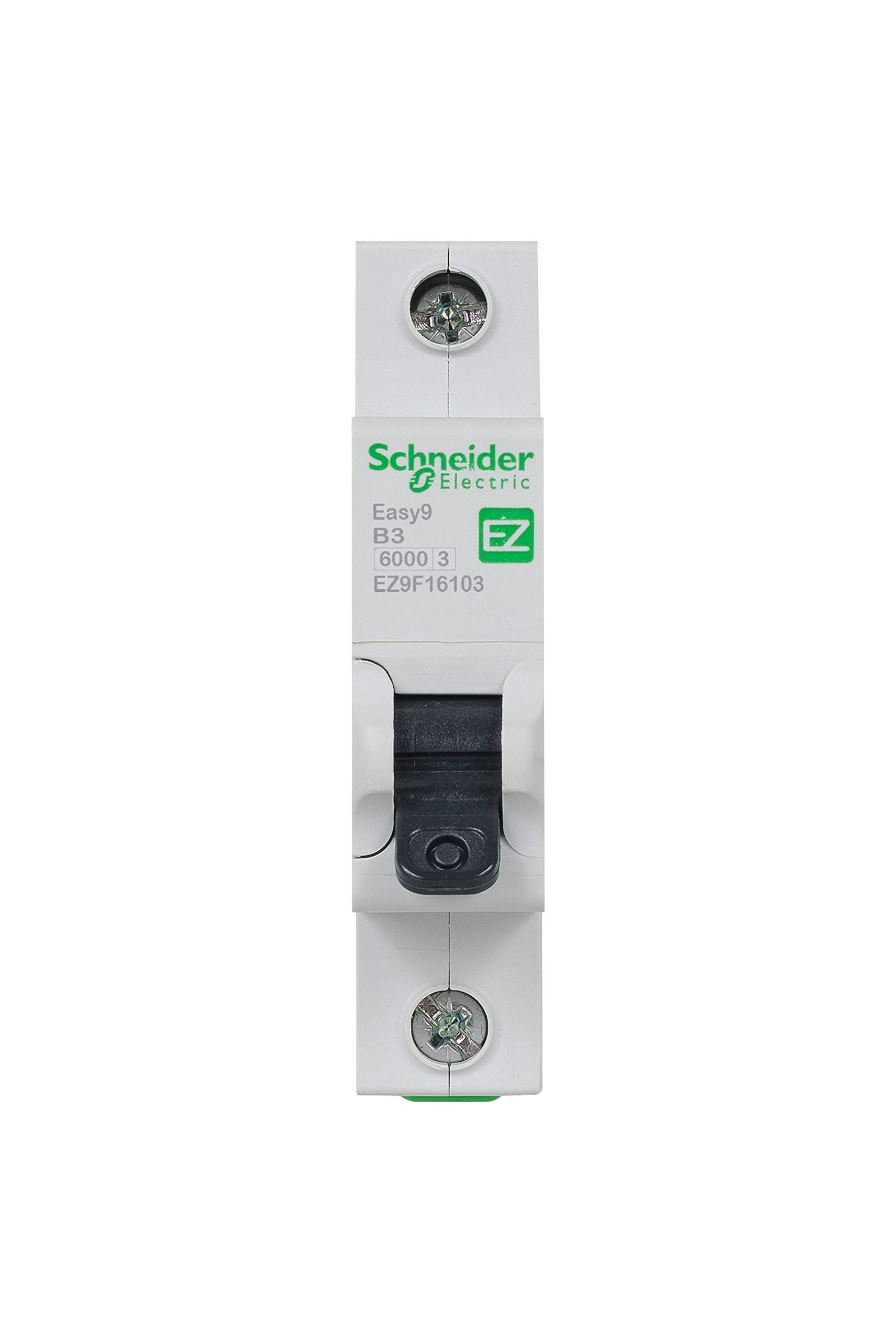 Schneider Electric Easy9 - MCB Miniature Circuit Breaker, 1 Pole, Type B, 6kA Breaking Capacity, 3A, 230V, EZ9F16103