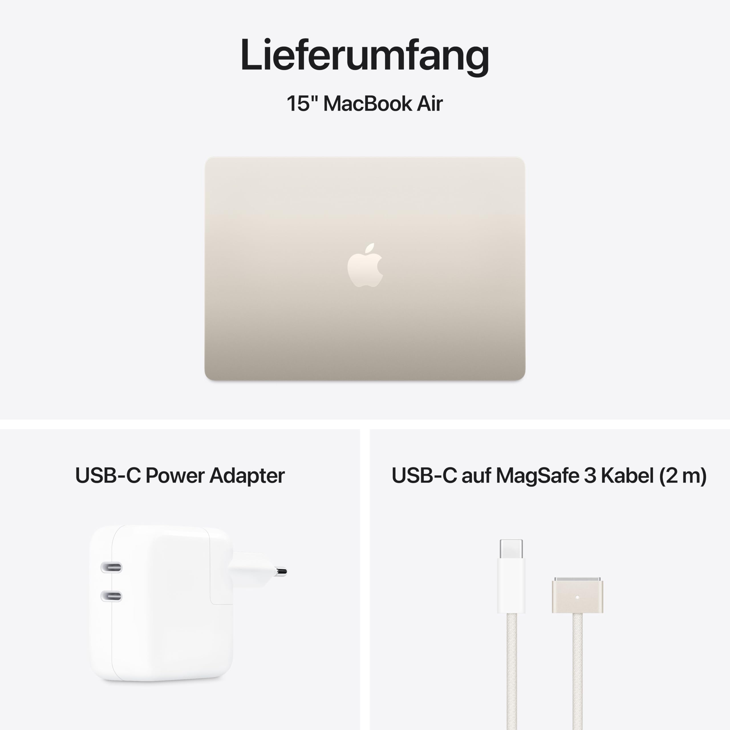 Apple MacBook Air (15", Apple M4 Chip mit 10‑Core CPU und 10‑Core GPU, 16GB Gemeinsamer Arbeitsspeicher, 256 GB) - Polarstern 6
