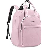 LOVEVOOK Laptop Backpack for Women, College Travel Backpack Puffer Womens Backpack for 15.6 Inch Laptop, Computer Water-Resistant Quilted Casual Daypack, Pink