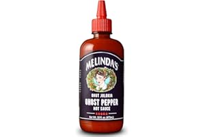 MELINDA'S Melinda’s Ghost Pepper Hot Sauce - Gourmet Extra Spicy Hot Sauce - Made with Fresh Ingredients, Ghost Peppers (Bhut Jolokia), Habanero Pepper, Carrot, Garlic, Lime Juice - 16oz Squeeze, 1 Pack