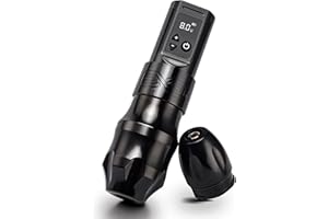 Xnet Moteng Wireless Tattoo Machine - Tattoo Gun Rotary Tattoo Pen Machine with 2400mAh Digital LED Display Power Supply Coreless Motor for Professional Tattoo Artists