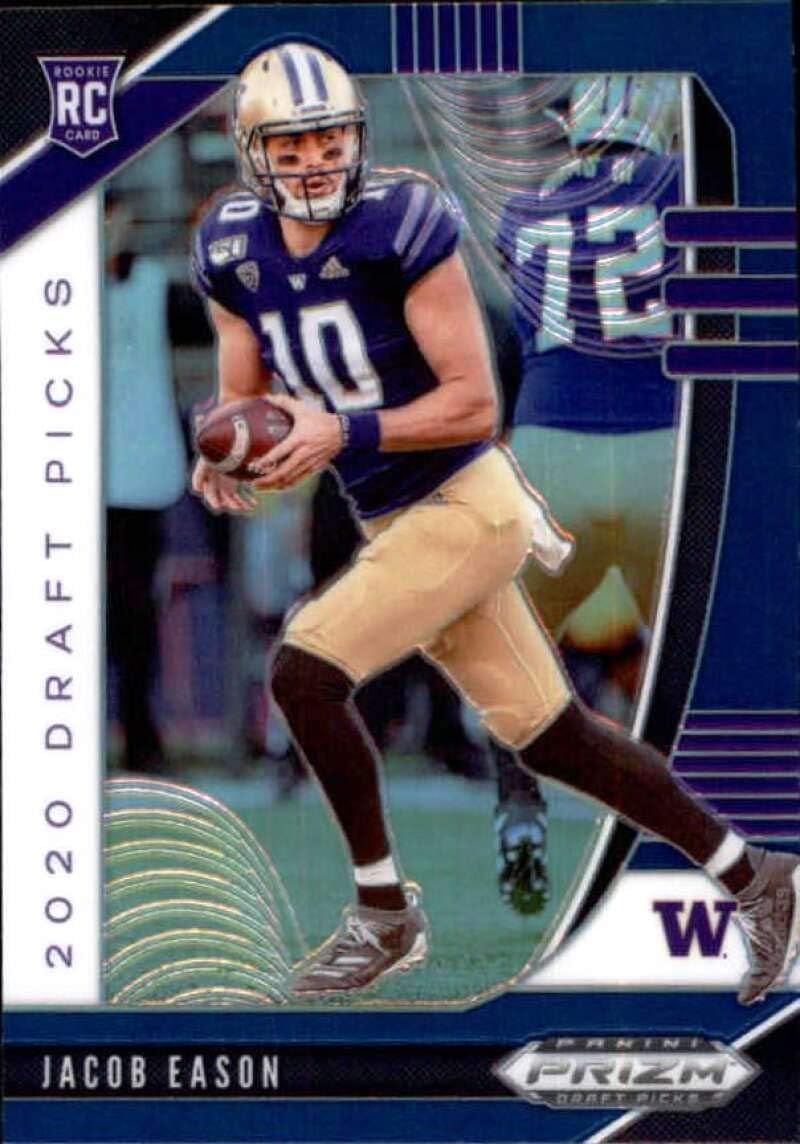 Parallel Singles 2020 Panini Prizm Draft Prizms Blue #115 Jacob Eason Draft  Picks Washington Huskies RC Rookie Football Trading Card Sports Collectibles