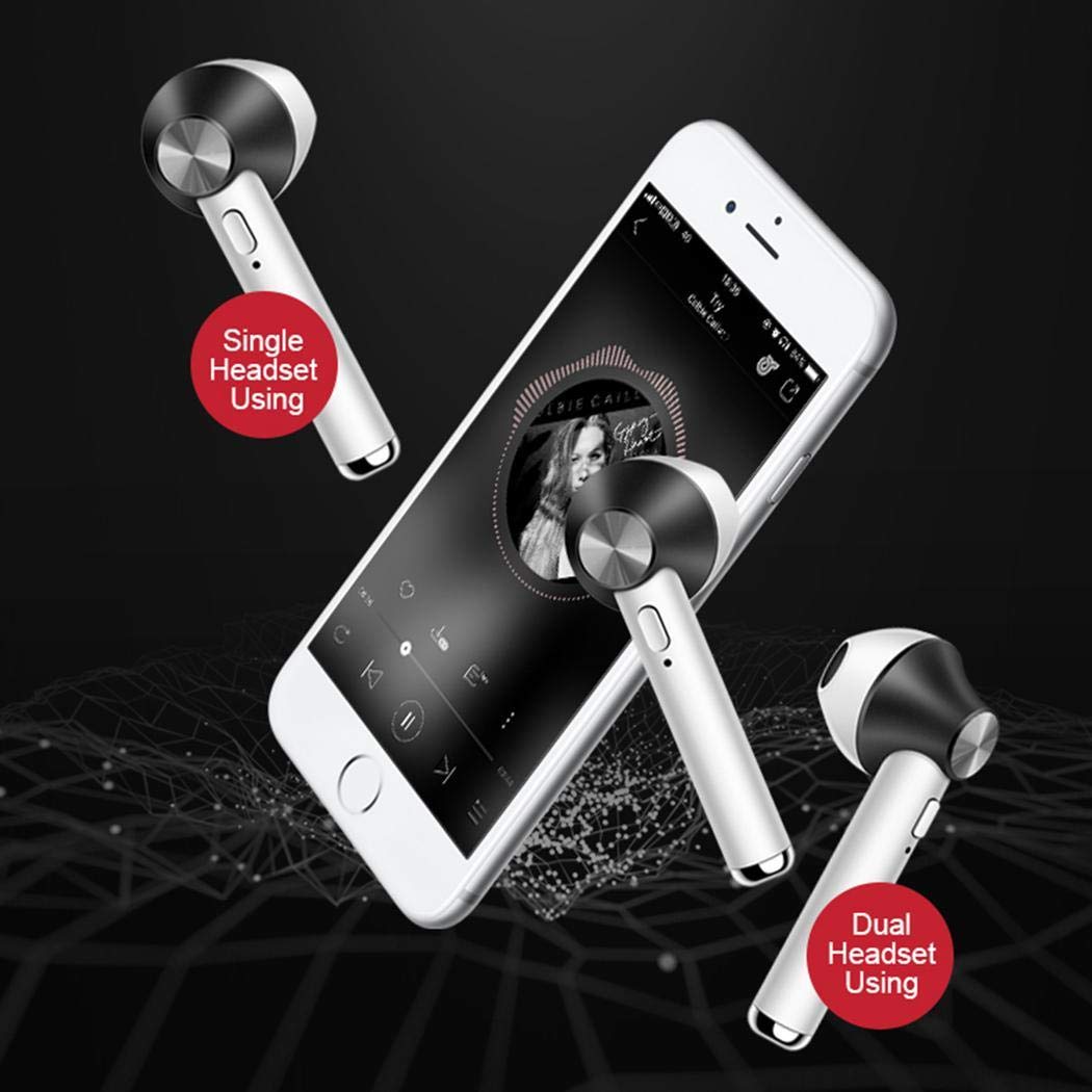 Rtiopo Bluetooth Wireless Music Earphones Headset Earbuds with Charger Box Headphones