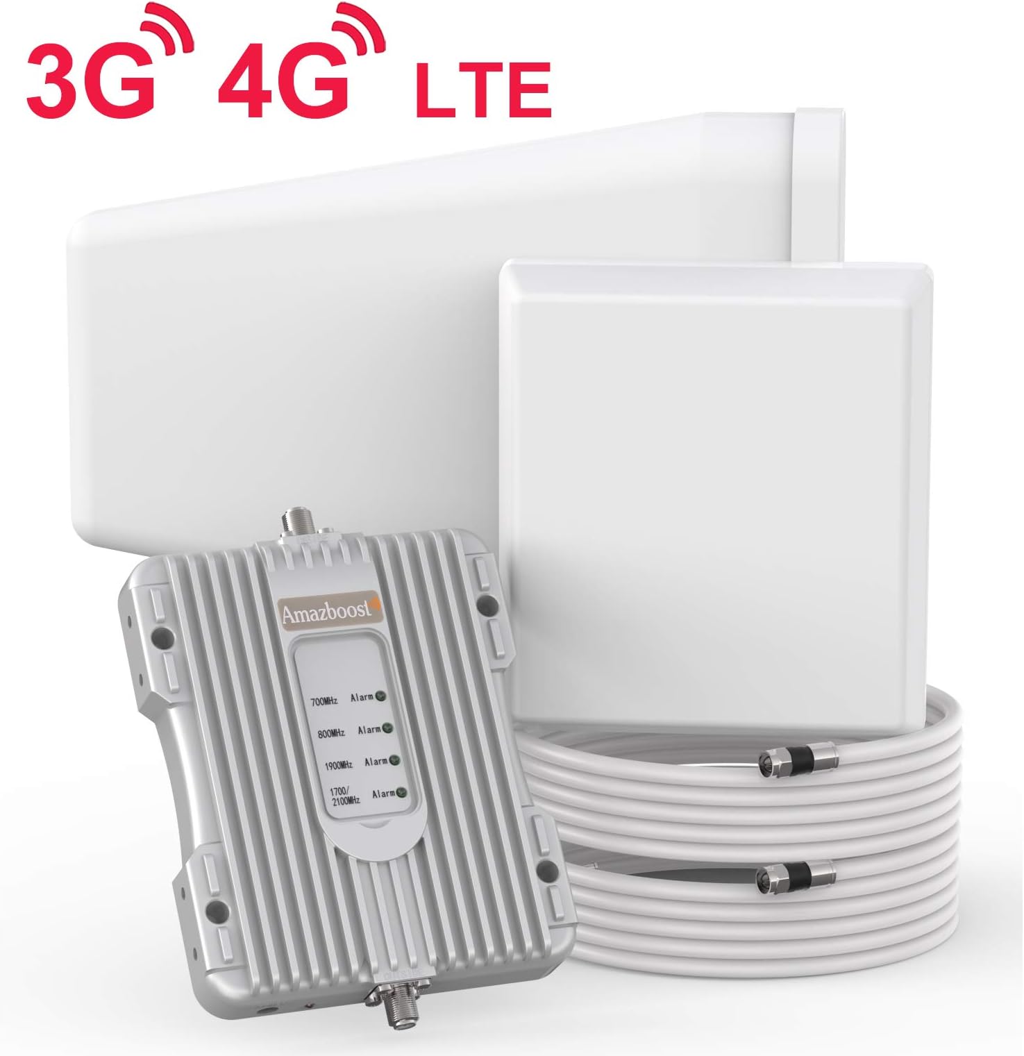 Amazboost Cell Phone Signal Booster Cover 5000 Square Foot for Home Office - 4G 3G LTE Data Cell Booster for Verizon, AT&T, T-Mobile, Sprint