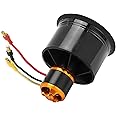Oumefar QX Motor EDF Ducted Fan Set 50mm EDF 12 Blades Ducted Fan with QF2611‑5000KV 3‑4S Brushless Motor for RC Airplane(CW) (CCW)