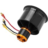 Oumefar EDF Ducted Fan Set 50mm EDF 12 Blades Ducted Fan with QF2611‑5000KV 3‑4S Brushless Motor for RC Airplane(CW) (CCW)