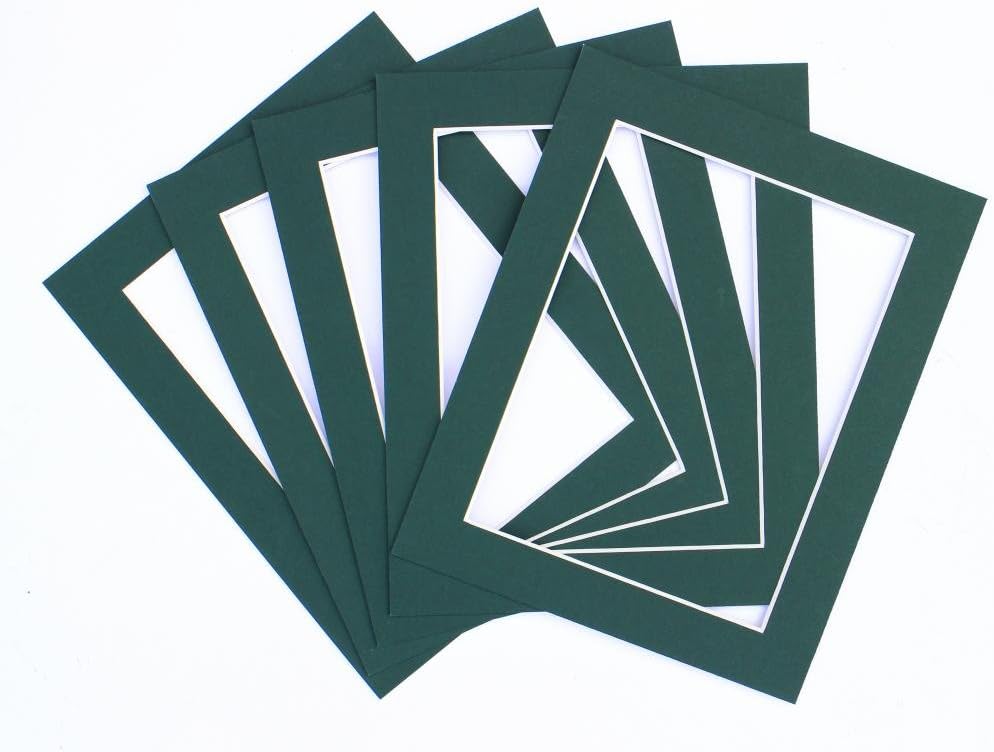 Frame Company Pack 10 Green Mounts 16x12 for 12x8 inch Frames