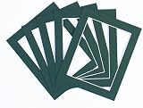 Frame Company Pack 10 Green Mounts 16x12 for 12x8 inch Frames
