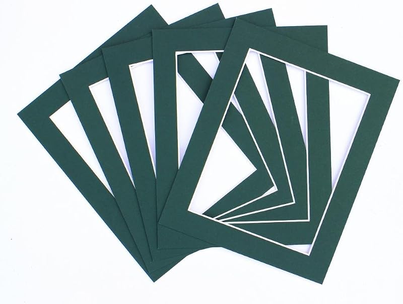 Frame Company Pack 10 Green Mounts 16x12 for 12x8 inch Frames