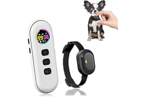 CHUPOLIK Ultra-Small Dog Shock Collar, Ultra-Light & Thin Dog Training Collar with 1300ft Remote, Tailored for Small Dogs 5-15lbs & Medium Dogs, 198-Level Precise Control, Waterproof, Rechargeable (DeepBlack)