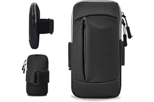 YYUNJINI Phone Holder for Running Armband Cell Phone Holder iPhone 15 14 13 12 11 Pro Max Xs Xr X 8 7 Plus SE Mini Galaxy Ultra S24 Note Carrier Pouch, Exercise Workout Gym Sports Arm Band Bag Sleeve