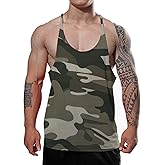 JEEING GEAR Men's Stringer Bodybuilding Workout Gym Tank Tops Training Y Back Cotton