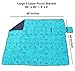 ANJ Outdoors Premium 3-Layer Large Picnic Blanket/Outdoor Blanket with Waterproof Backing and Polar Fleece Top|Portable, Lightweight & Easy to fold|Perfect Camping and Beach Blanket (Teal)thumb 3