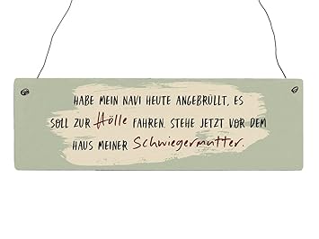 Interluxe Holzschild Vintage Habe Mein Navi Heute Angebrüllt