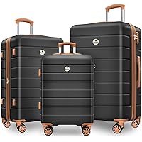 Amazon.com | Dejuno Tutin 3-Piece Hardside Spinner Luggage Set