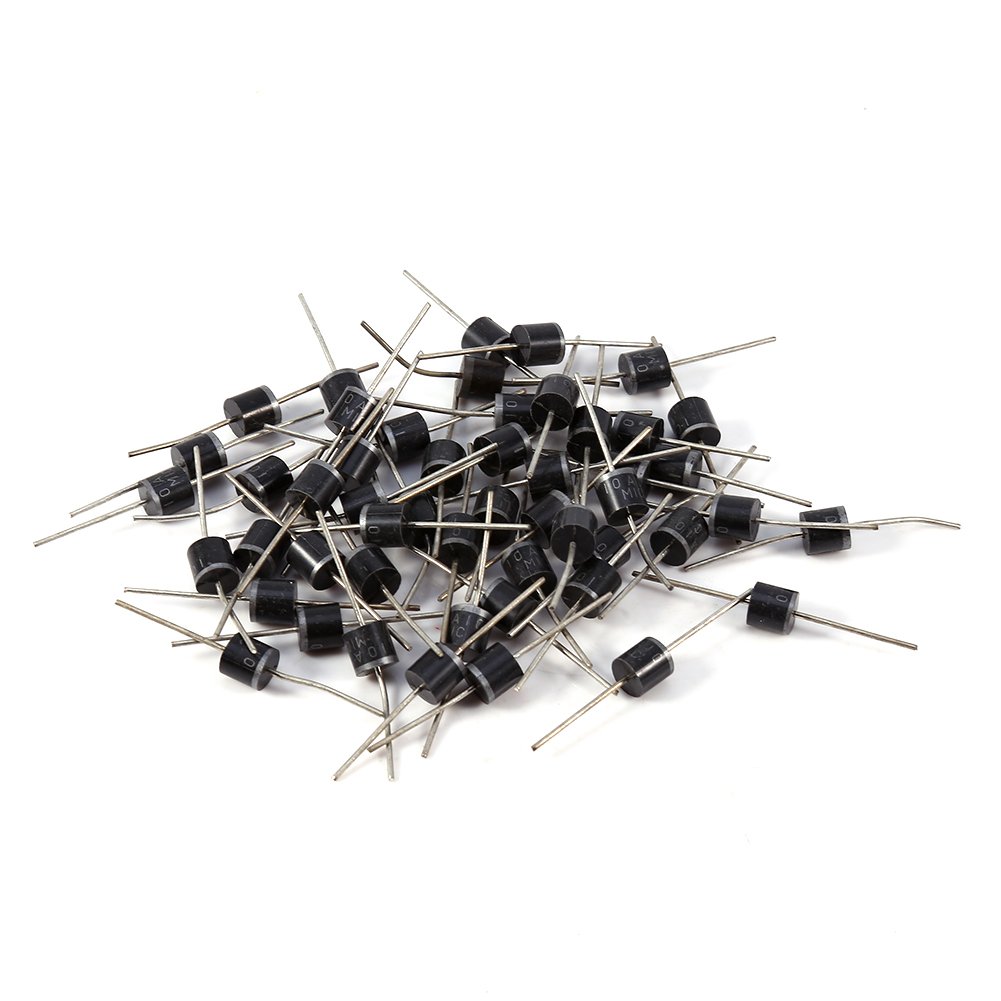 One Way Diodes 50Pcs High Voltage Rectifier Diode For Electronic Circuits And Power Supply Applications 10A 1000V