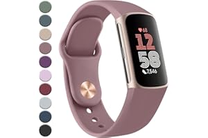 Meliya Band Compatible with Fitbit Charge 6 Bands/Fitbit Charge 5 Bands Women Men, Soft Silicone Adjustable Waterproof Sport Replacement Wristbands Strap for Fitbit Charge 6/Charge 5 Fitness Tracker