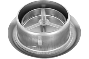 Adjustable Round Ventilation Grille Cover, 304 Stainless Steel Exhaust & Air Vent for Wall-Mount or Ceiling Ducts – 100mm/125