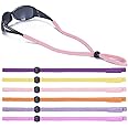 SHINKODA Kids Glasses Strap for Girls, Sunglass Holder Lanyard, Sports Eyeglass Cord with Adjuster, Elastic Rope Eyewear Retainer, Pack of 6, Cute Pretty Pastel Colors