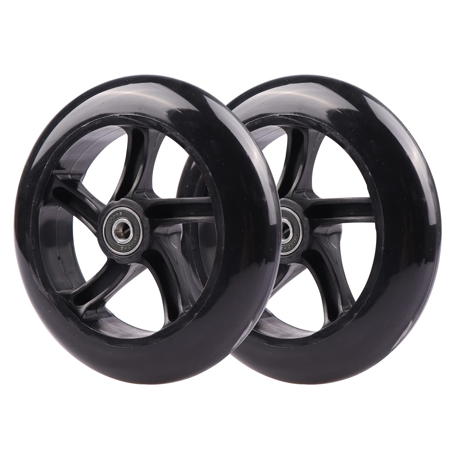 5.5 Inch / 142mm Front Replacement wheels with Bearings for Wiggle Swing Scooter Kick Push Scooter (2-Pack)