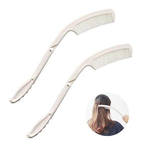 Long Handle Comb JJHREI Foldable Long Handled Comb (2PK) - Long Reach Handle Combs Hair ...