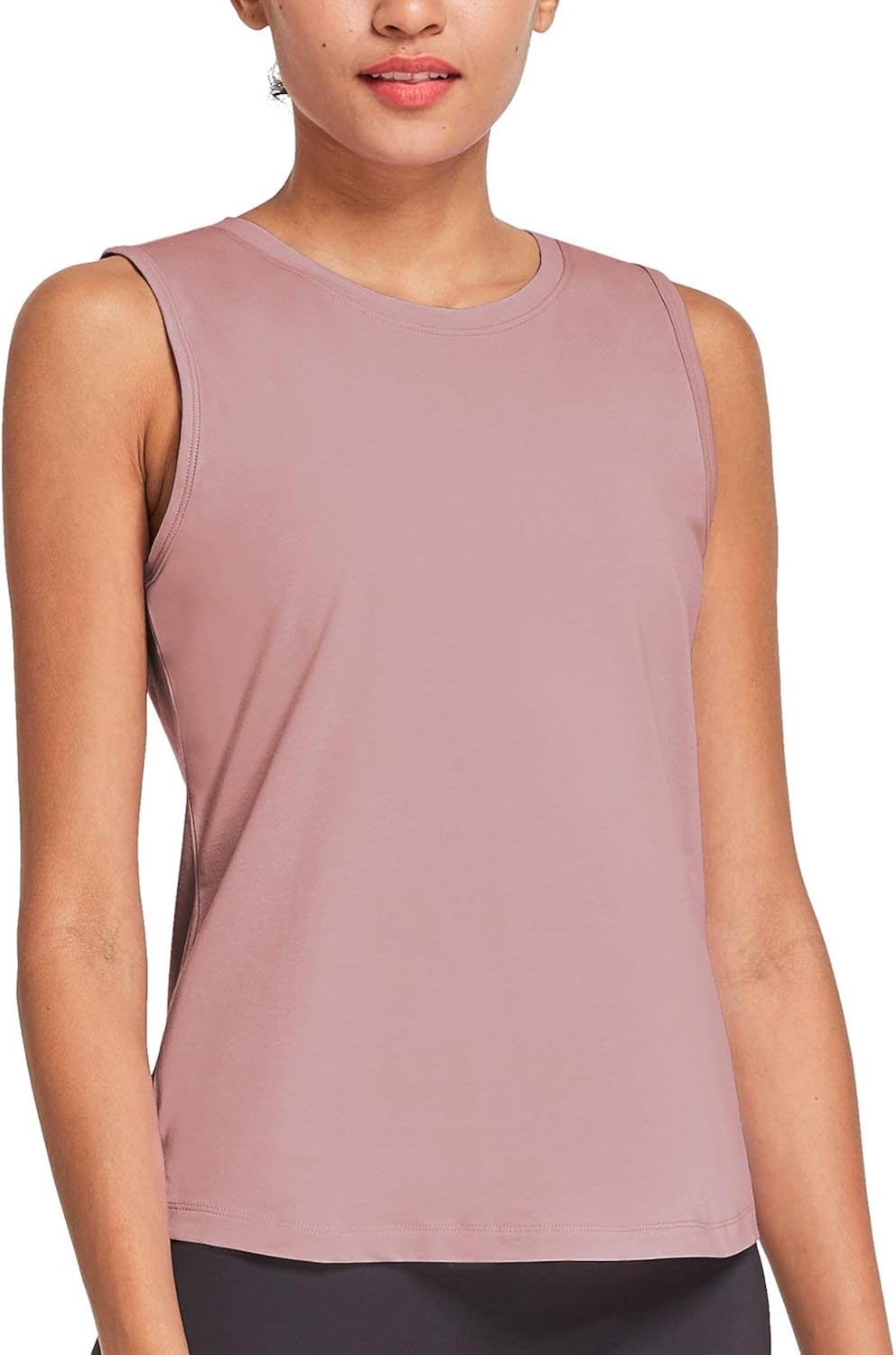 BALEAF Women's Workout Tank Tops Cotton Sleeveless Athletic Running Shirts Yoga Gym Top: Clothing