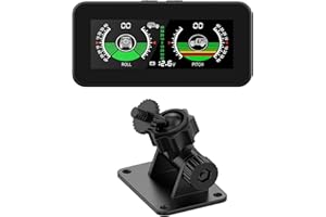 MOTOCOCHE Digital Car Inclinometer Level Tilt Gauge Dual Mode, DC 5V-30V Automotive Slope Meter Clinometer Offroad with Built-in Multi-axis Gyroscope