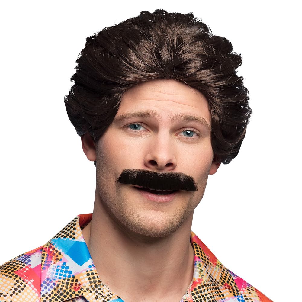 Boland PE766 – 70’s Presenter Wig with Moustache
