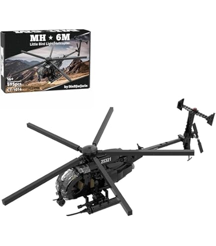 Amazon.com: XMBRICDIYY MH-6 Little Bird Helicopter Model Kit