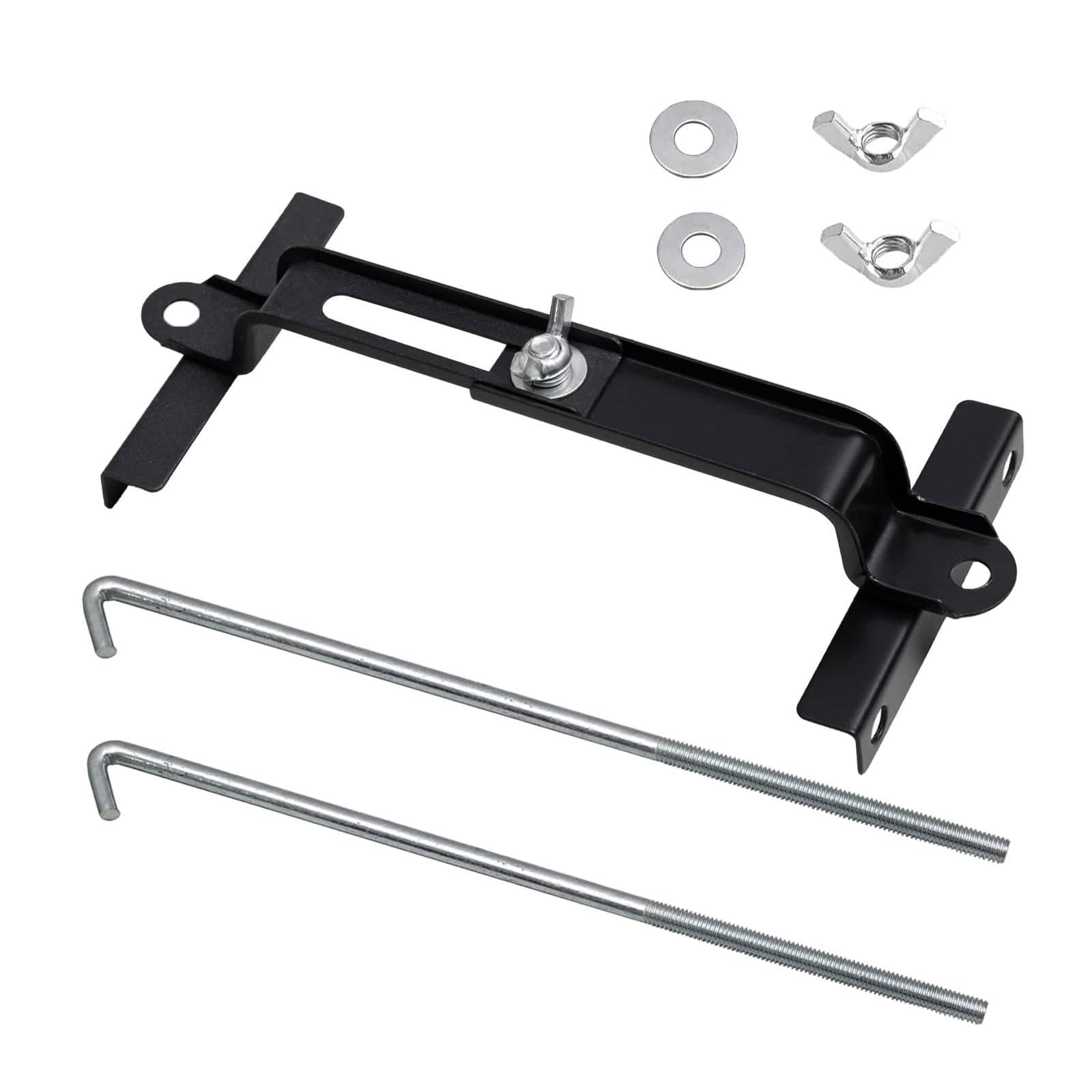 Photo 1 of Kewucn Adjustable Battery Hold Down, Car Battery Tie Down Holder Kit, Universal Battery Crossbar with Stainless J Bolt, Automobile Battery Fixing Accessories for Cars, SUV, RV (9 inch bolts)